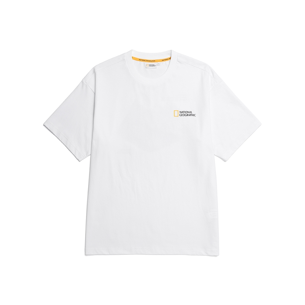 NATIONAL GEOGRAPHIC SEMI OVERFIT ACTIVITY GRAPHIC T-SHIRT 男女短袖T恤-白-N212UTS909008