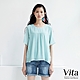 【Vita】圓領素色休閒上衣-水藍 product thumbnail 1
