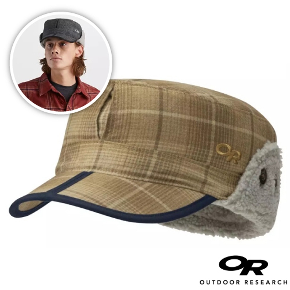 Outdoor Research 新款yukon Cap 內刷毛保暖覆耳羊毛帽子 棒球帽 可遮耳 棕格紋 棒球帽 鴨舌帽 Yahoo奇摩購物中心
