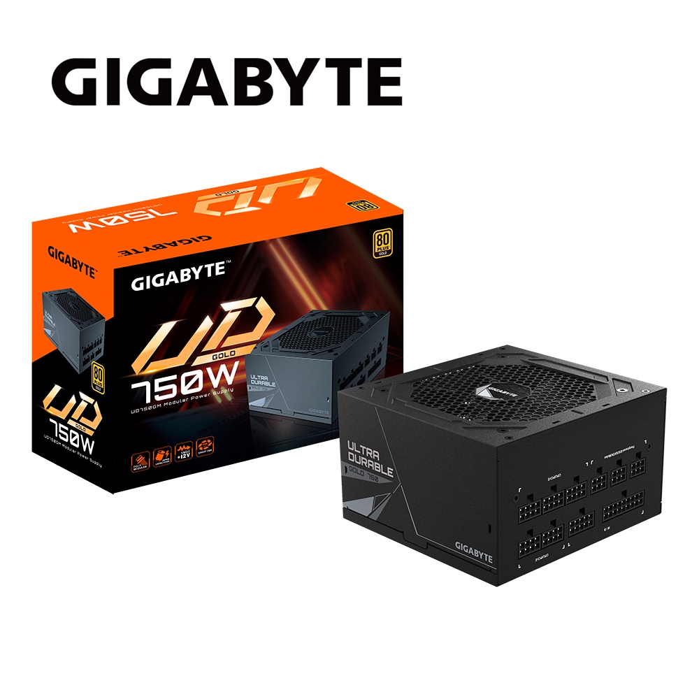 GIGABYTE 技嘉 UD750GM 電源供應器 750W 80 PLUS 金牌 全模組 電源供應器 / 五年保固