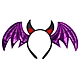 摩達客★萬聖派對變裝扮★紫色大蝙蝠造型髮箍★Cosplay product thumbnail 1