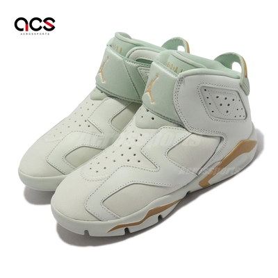 Nike 休閒鞋 Jordan 6代 LTL GC 童鞋 PS 魔鬼氈 中童 白 金 綠 DN1770073