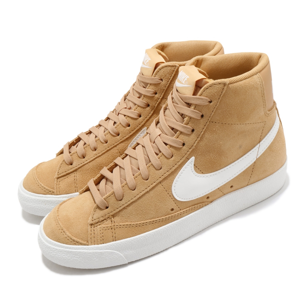 Nike 休閒鞋 Blazer Mid 77 運動 女鞋 基本款 簡約 麂皮 舒適 穿搭 復古 棕 白 DB5461701