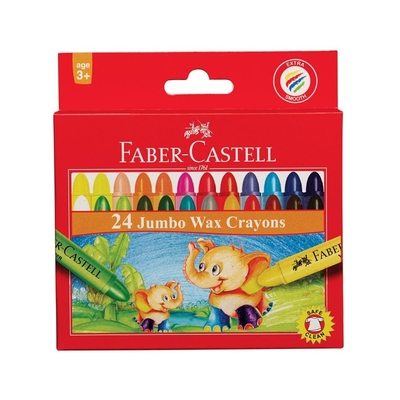 FABER-CASTELL 輝柏 大象粗芯蠟筆 24色 /盒 120039