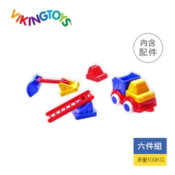 【瑞典 Viking toys】維京玩具 變身工程車 六件組 - 81620(嬰兒玩具車)