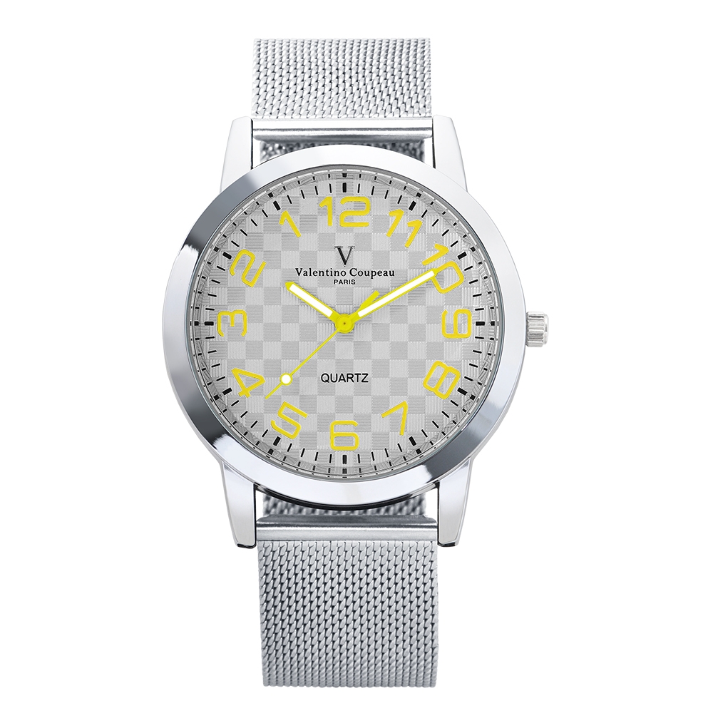 Valentino Coupeau 范倫鐵諾 古柏 時光倒流系列腕錶(白面/黃字/米蘭帶)