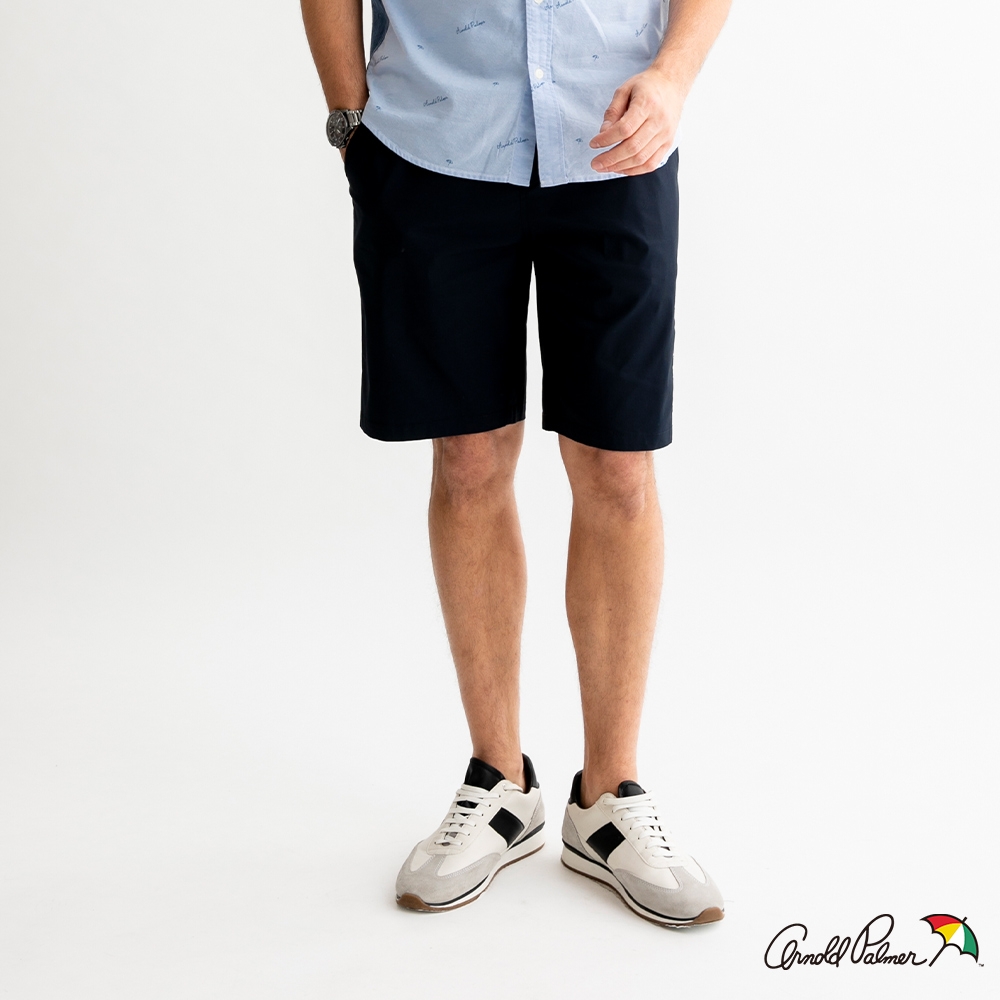 Arnold Palmer -男裝-後口袋設計抽繩休閒短褲-深藍色