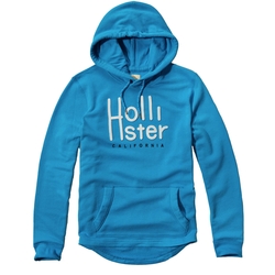 Hollister HCO 長袖 文字 連帽T 藍色 262