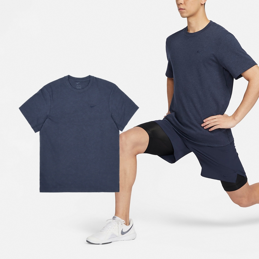 Nike 短袖 Primary Tee 男款 藍 速乾 針織 透氣 運動 短T DV9832-451