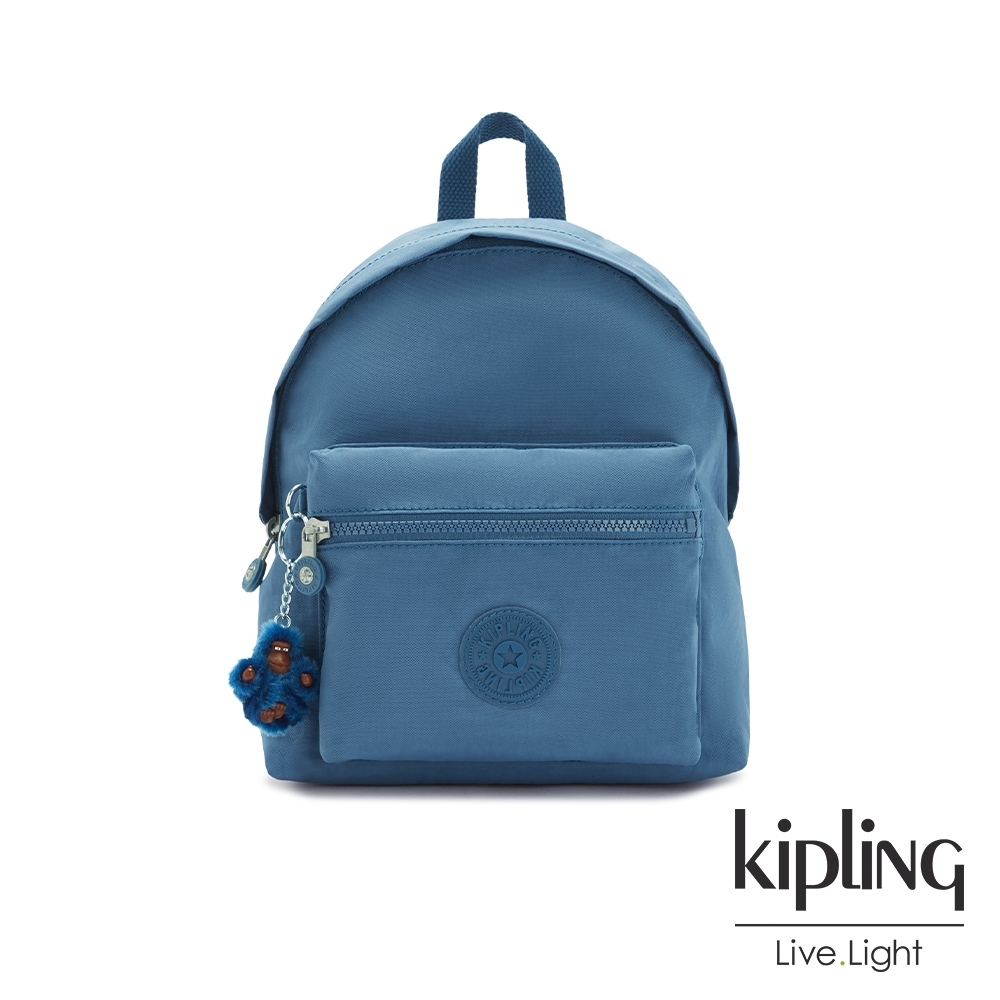 Kipling 優雅天穹藍造型簡約後背包-REPOSA