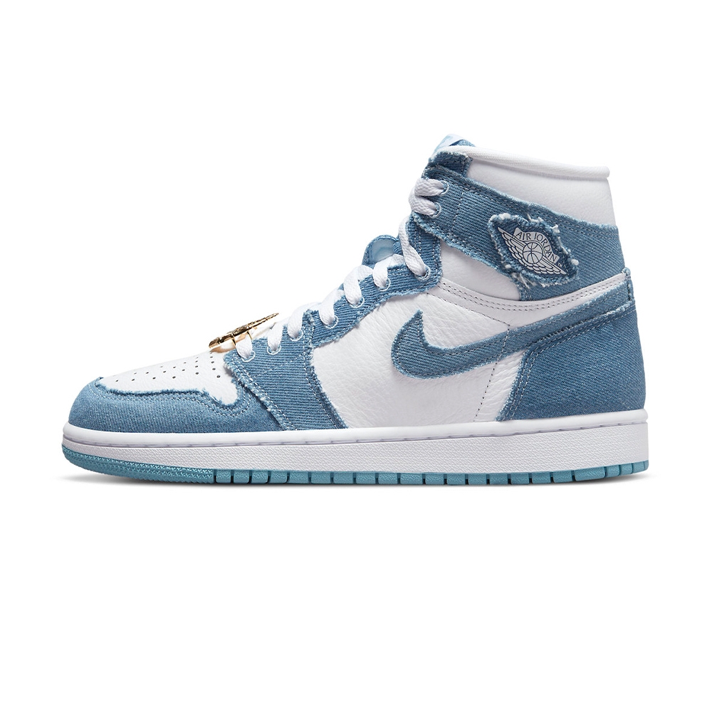 Nike Jordan 1 High OG Denim 女鞋藍白色水洗丹寧運動休閒鞋DM9036-104