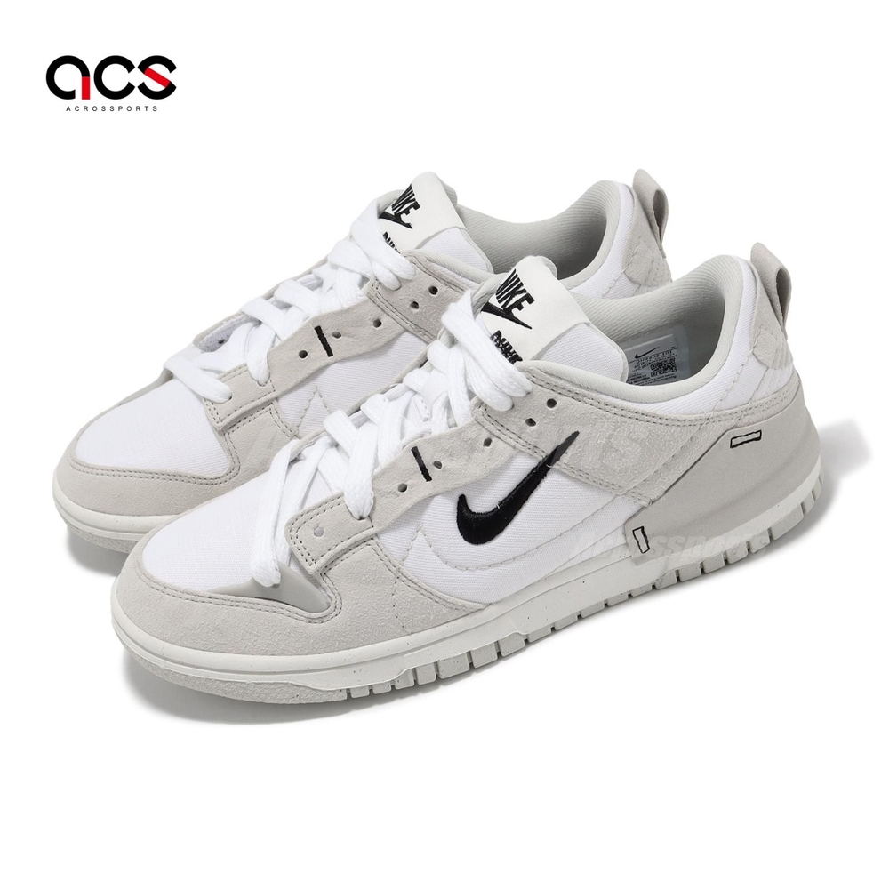 Nike 休閒鞋Wmns Dunk Low Disrupt 2 女鞋米白黑拼接皮革經典DH4402