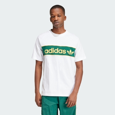 ADIDAS NY TEE 三葉草 男短袖上衣-白-IU0198