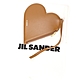 JIL SANDER 燙金字母小牛皮愛心型零錢包(棕色) product thumbnail 1