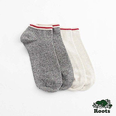 Roots配件- 經典彩色短襪 (女)-灰