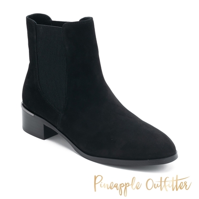 Pineapple Outfitter-BARTEK 麂皮低跟短筒套靴-黑色