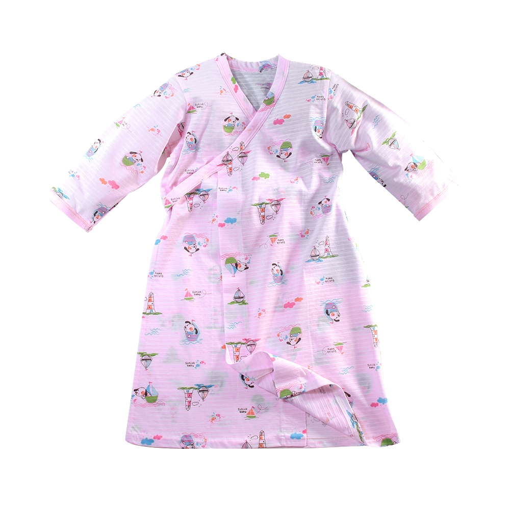 魔法Baby 嬰兒長袍 台灣製春夏薄款純棉和式護手長睡袍 b0346
