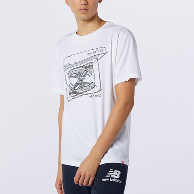 NEW BALANCE 上衣 運動 健身 慢跑 男款 白 AMT11544WT