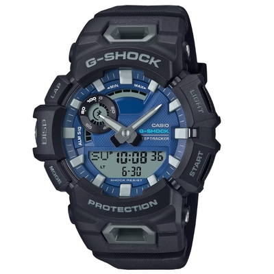 CASIO卡西歐 G-SHOCK 藍牙 夏日藍海 酷黑藍 跑步訓練 計步 運動系列 GBA-900CB-1A_mm