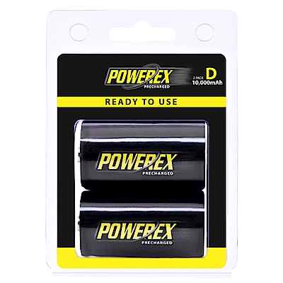 POWEREX 1 號(D)低自放鎳氫充電池MHRDP2(10000) 2顆/卡