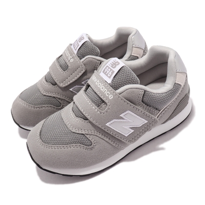 New Balance 休閒鞋 996 W 寬楦 童鞋 紐巴倫 魔鬼氈 小朋友 麂皮 穿搭 小童 灰 白 IZ996GR3-W