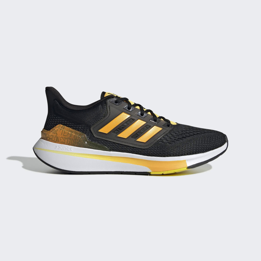 Adidas EQ21 Run [GZ4082] 男 慢跑鞋 運動 路跑 緩鎮 穩定 透氣 明星款 梅西 愛迪達 黑黃