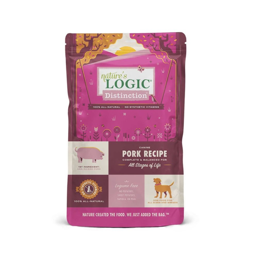 美國Natures' Logic自然邏輯鮮肉無豆全齡階段犬糧-豬肉 4.4LBS(1.99KG) (LG-P10)(購買第二件贈送寵物零食x1包)
