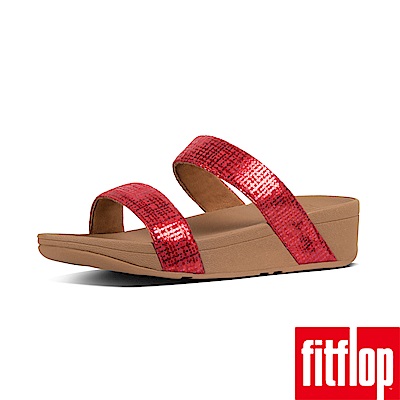 FitFlop CHAIN PRINT雙帶涼鞋紅色