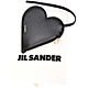 JIL SANDER 燙金字母小牛皮愛心型零錢包(黑色) product thumbnail 1