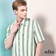 oillio歐洲貴族 男裝 短袖超輕量襯衫 直條紋款 紳士口袋 綠色 product thumbnail 1
