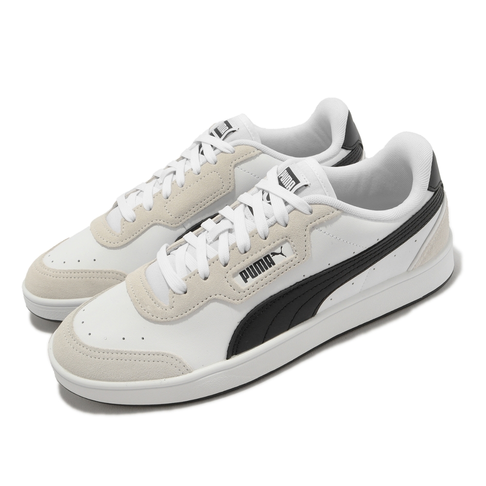 Puma 休閒鞋 Court Guard Mix 男鞋 女鞋 黑 白 復古 低筒 皮革 麂皮 38733502