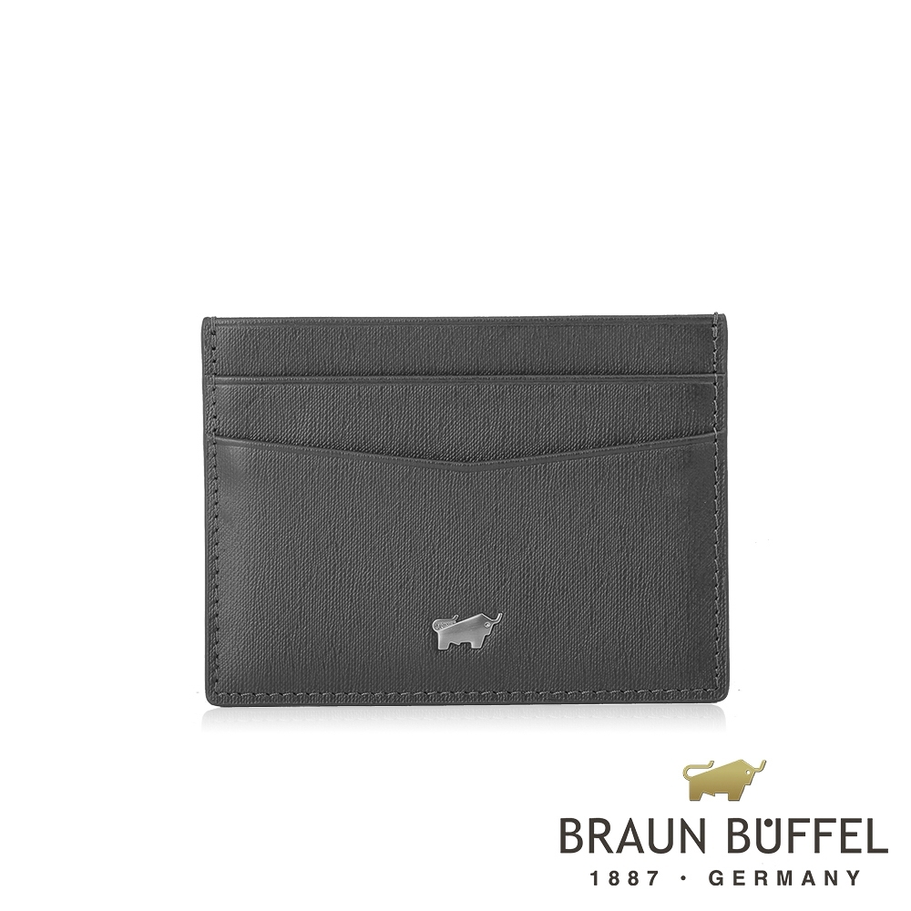 【總代理 BRAUN BUFFEL 德國小金牛】HOMME-M單層卡夾-煙霧色/BF306