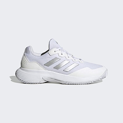 Adidas Gamecourt 2 W [HQ8476] 女 網球鞋 運動 訓練 硬地 耐磨 舒適 透氣 白 銀