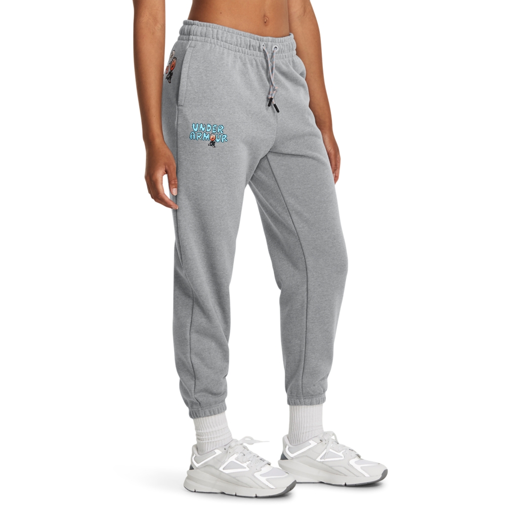 【UNDER ARMOUR】女 HWT Terry Jogger Rose長褲_1379831-011