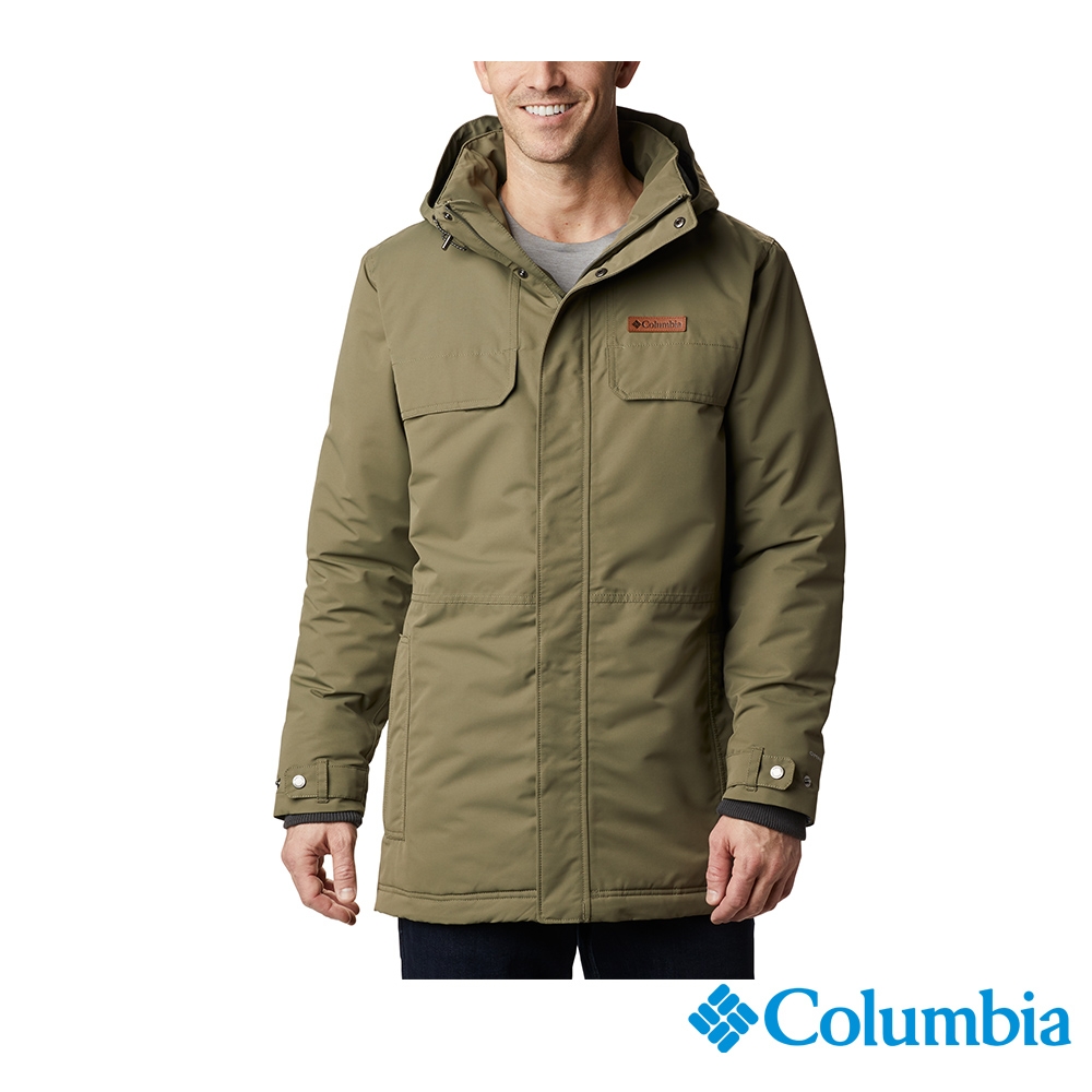 Columbia 哥倫比亞 男款 - Omni-Tech防水鋁點保暖連帽外套-軍綠 UWE12490AG