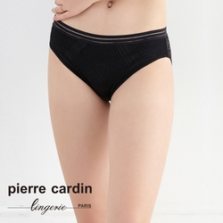 【pierre cardin 皮爾卡登女性內衣】緹花彈性雕花蕾絲中腰內褲