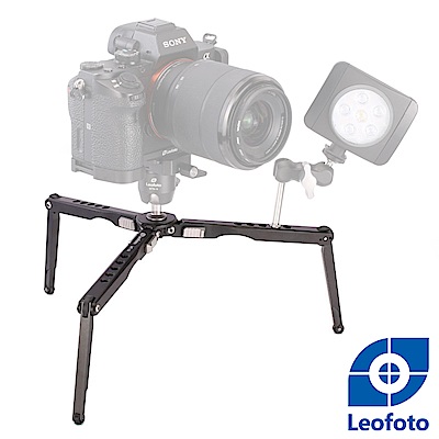 Leofoto徠圖-MT-03鋁合金蜘蛛桌面迷你兩節三檔攝影三腳架