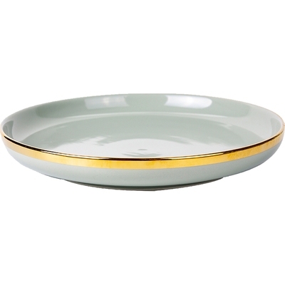 芙蕾環金餐具系列-綠金-10吋淺盤
