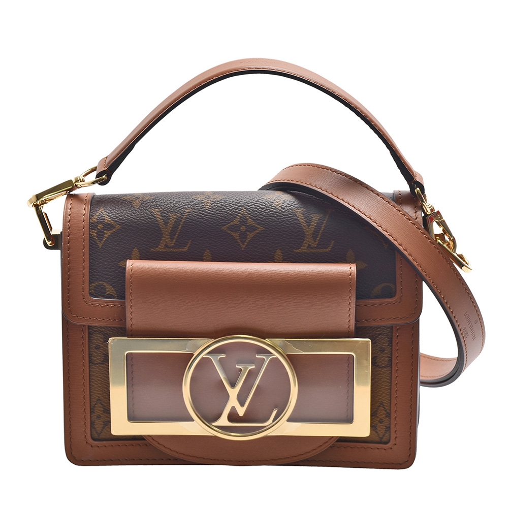 LV M46537 Mini Dauphine Lock XL Monogram帆布肩/斜背包