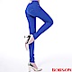 BOBSON 女款低腰彩色涼爽紗緊身褲-藍色 product thumbnail 1