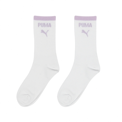 Puma 長襪 Fashion 白 紫 中筒 休閒襪 襪子 BB144507