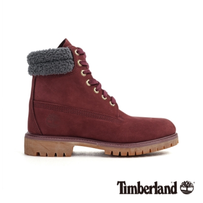 Timberland 男款磚紅色防水皮革六吋靴|A1ZK8