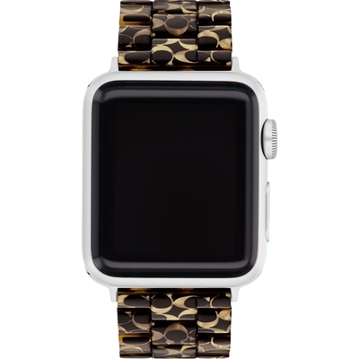 COACH Apple Watch 錶帶 38/40/41mm 適用 錶帶 送禮推薦-C字玳瑁紋(不含手錶)