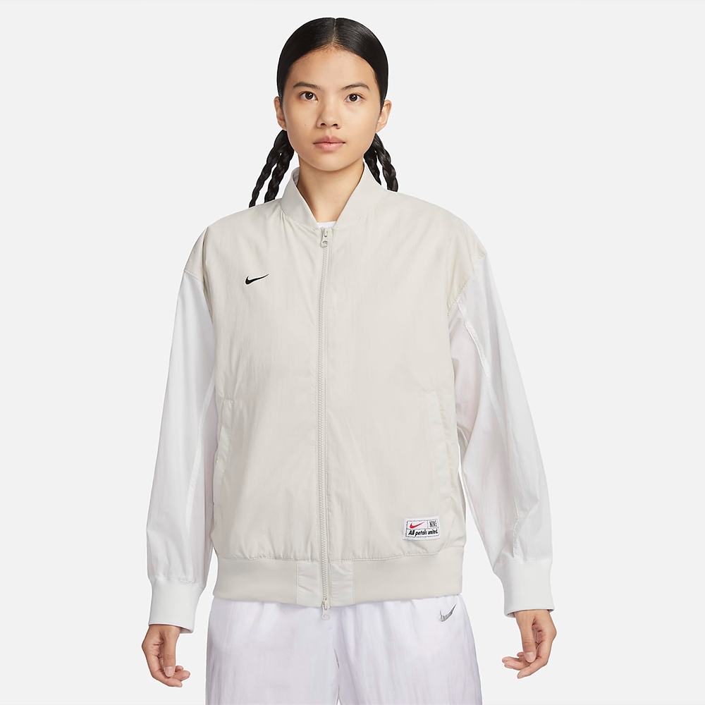 NIKE 外套 女款 運動外套 夾克 AS W NSW WVN VSY BMR JKT GCEL 淺灰色 FQ0703-072(2S3316)