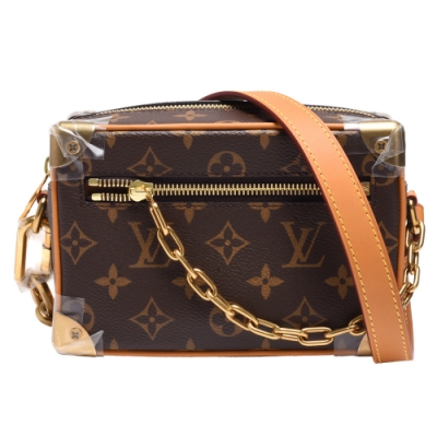 LV M68906 SOFT TRUNK系列經典Monogram帆布印花拉鍊肩背方包-迷你