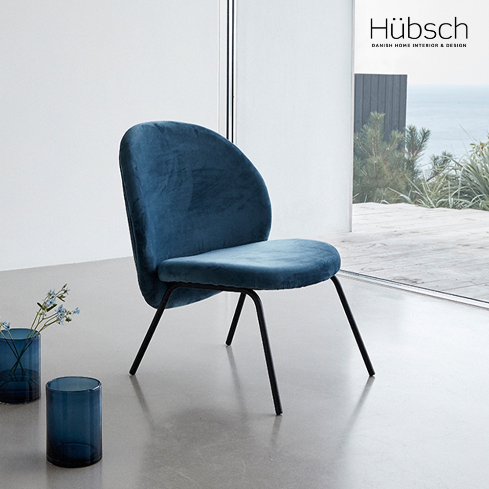 GOODSHIT. 丹麥原裝傢俱Hübsch-北歐風絲絨布面單人椅/單人椅/臥室椅/沙發/書房椅
