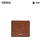 FOSSIL Logan 真皮系列拉鍊零錢袋設計短夾-咖啡色 SL7829200 product thumbnail 1