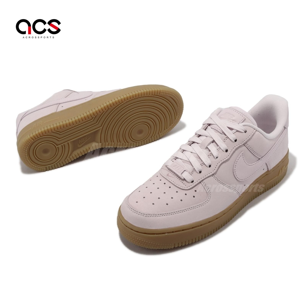 Nike 休閒鞋Wmns Air Force 1 PRM MF 女鞋粉珍珠粉皮革麂皮膠底AF1