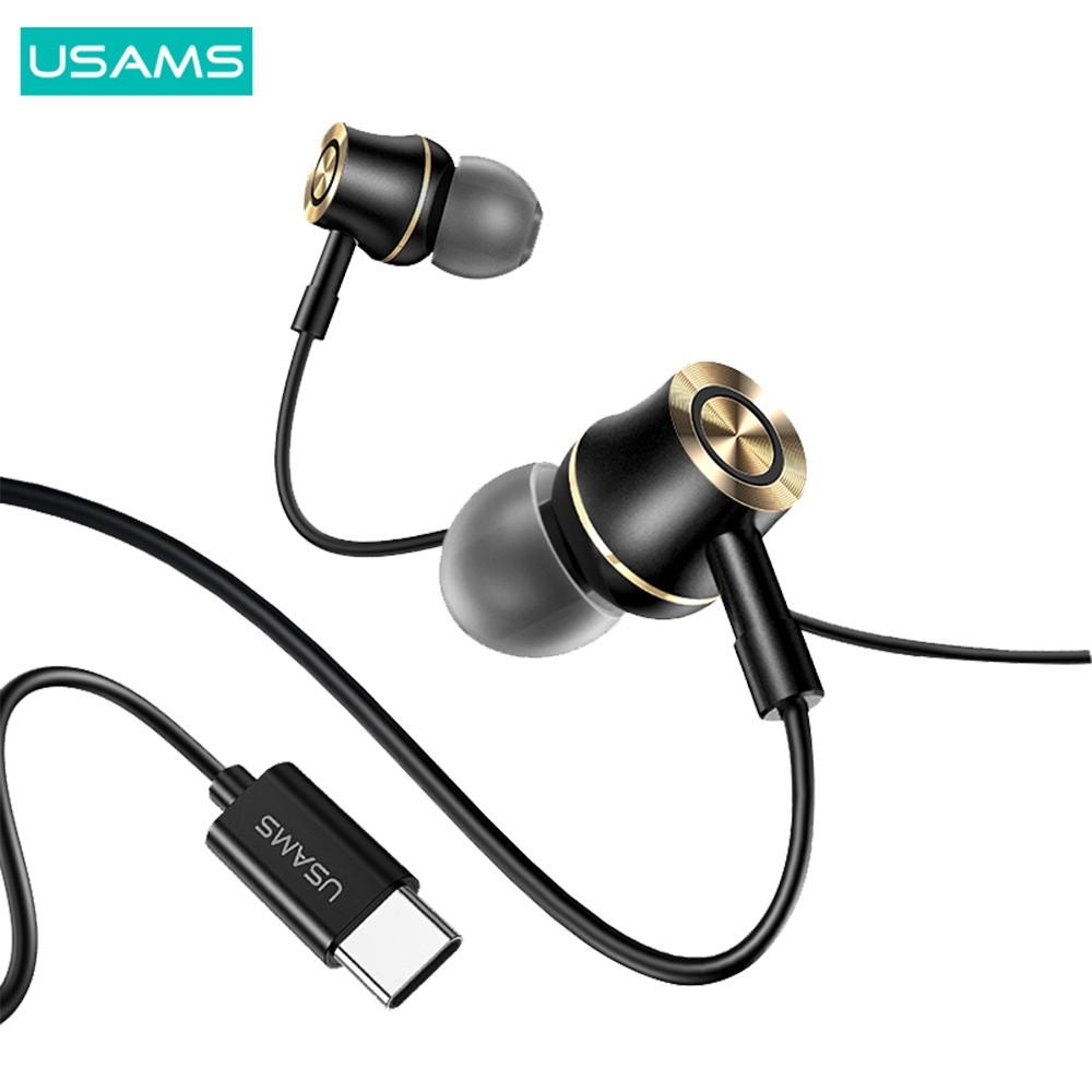 【USAMS】TYPE-C接頭數位芯片線控有線耳機