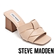 STEVE MADDEN-AMSTERDAM 編織方頭粗跟涼拖鞋-杏粉色 product thumbnail 1